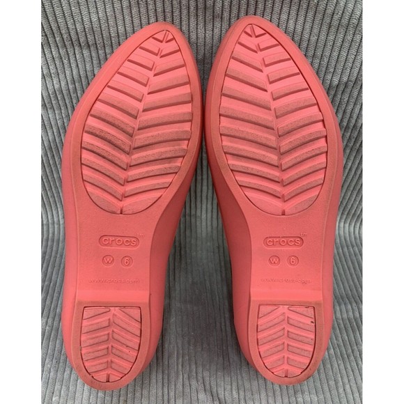Crocs Eve Ballet Iconic Comfort Pointed Toe Flats Women's 6 Coral Pink  Shoes - Picture 5 of 15